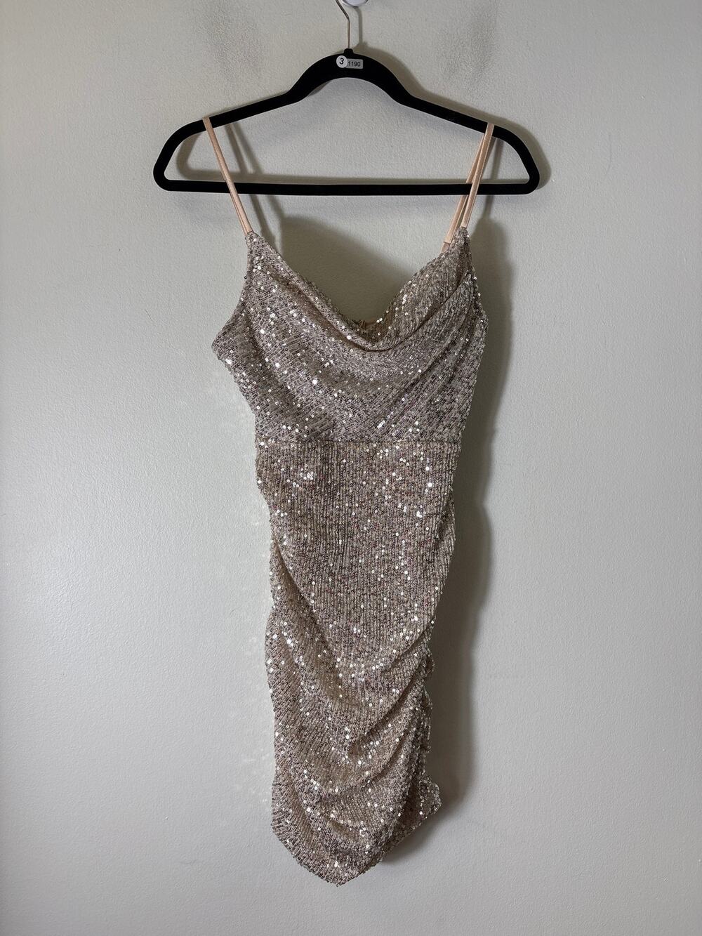 NWT Hello Molly Silver Sequin Cocktail Mini Dress Sz 6